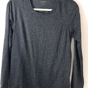 Calvin Klein S gray athletic wear quick dry top, with thumbholes